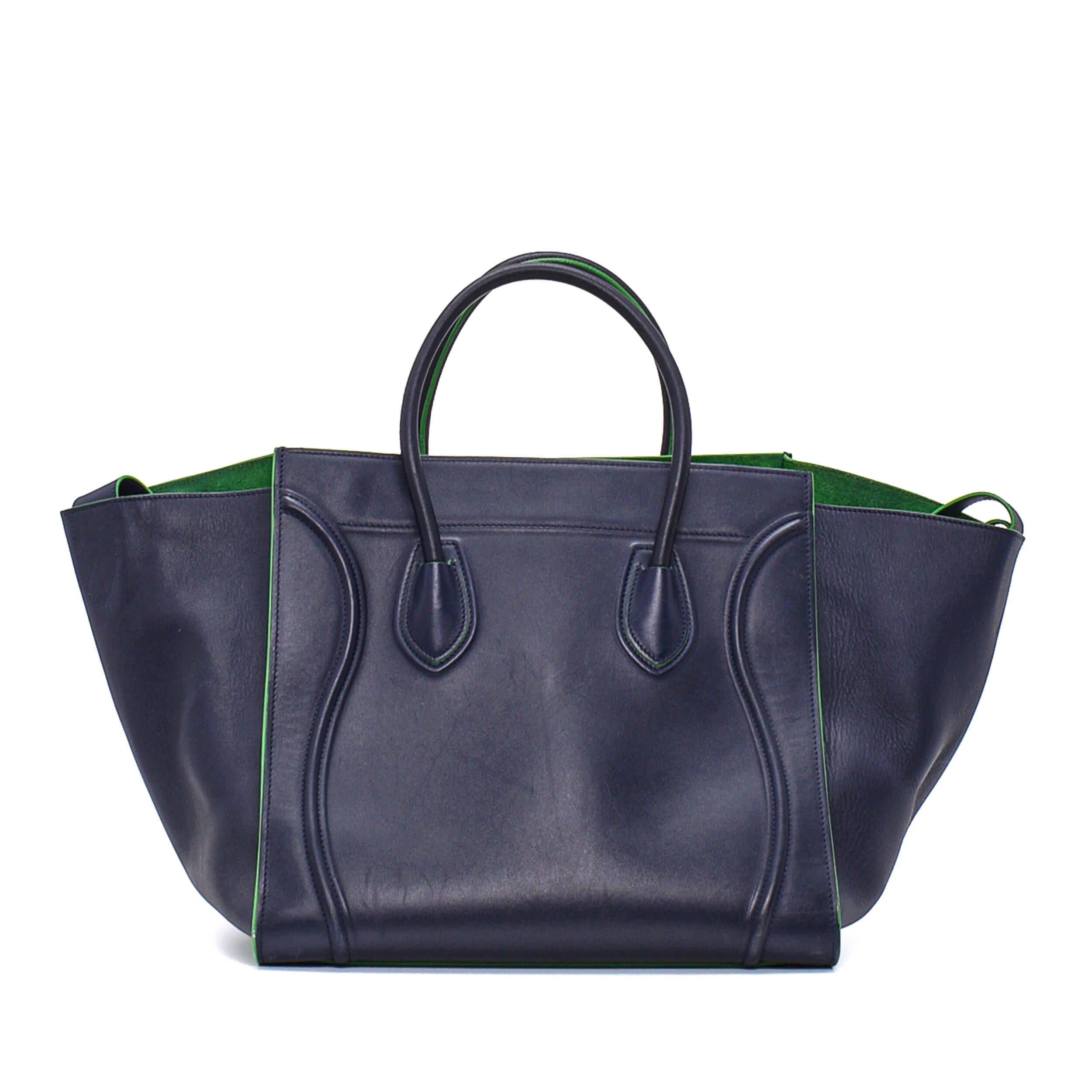 Celine - Navy Blue&Green Leather Phantom Bag